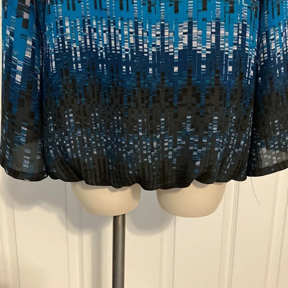 Alfani Wide Sleeve Blouson Abstract Print Embellished Blouse 16 - Picture 8 of 16